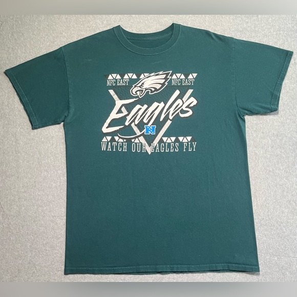 NFL Tops - Philadelphia eagles official NFL T Shirt  (1990s Vintage) US Medium